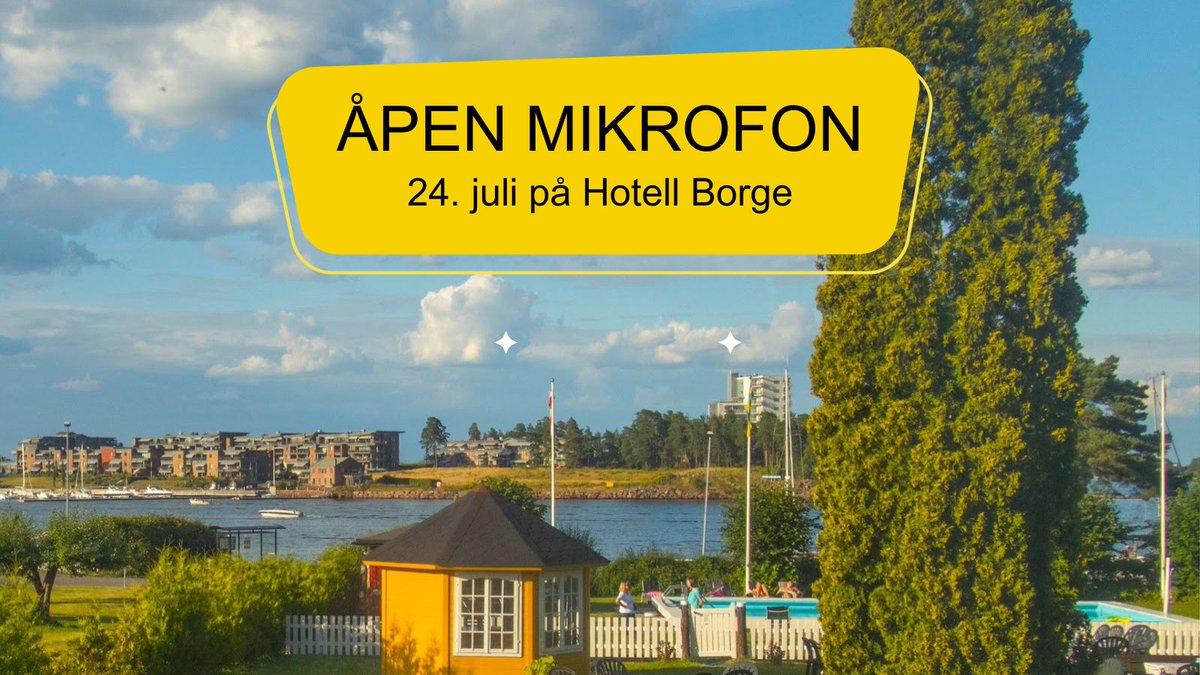 tekstuniverset's tweet photo. Skriver, tryller eller synger du? Da kan du komme å opptre på #ÅpenMikrofon på #HotellBorge på #Husøy (7 km fra Tønsberg) Mer informasjon og påmelding: 
https://t.co/AlxYRN5Kri https://t.co/7tv0sSVuga