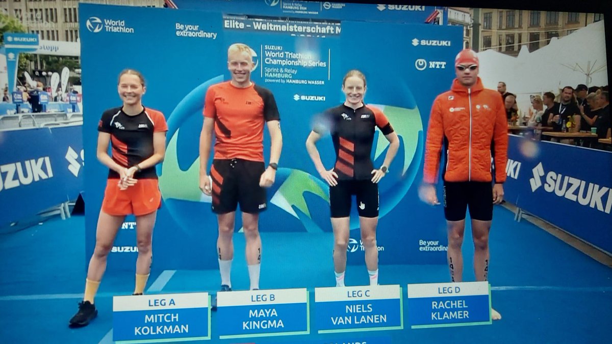 hester138's tweet photo. Je debuut op het WK mixed team relay in Hamburg mogen maken en 6e worden! Wat een ongelooflijke spannende wedstrijd werd het met dit fantastische team ... @LanenNiels https://t.co/mYFIqBWpJs