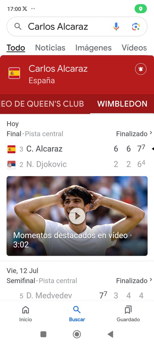 PericoPal100's tweet photo. Alcaraz ya ganó Wimbledon!!!, ahora falta España 👏👏👏 https://t.co/VWTxLf5epK