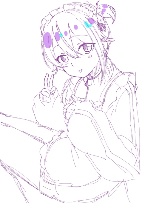 らくがき ジャージメイドもどき