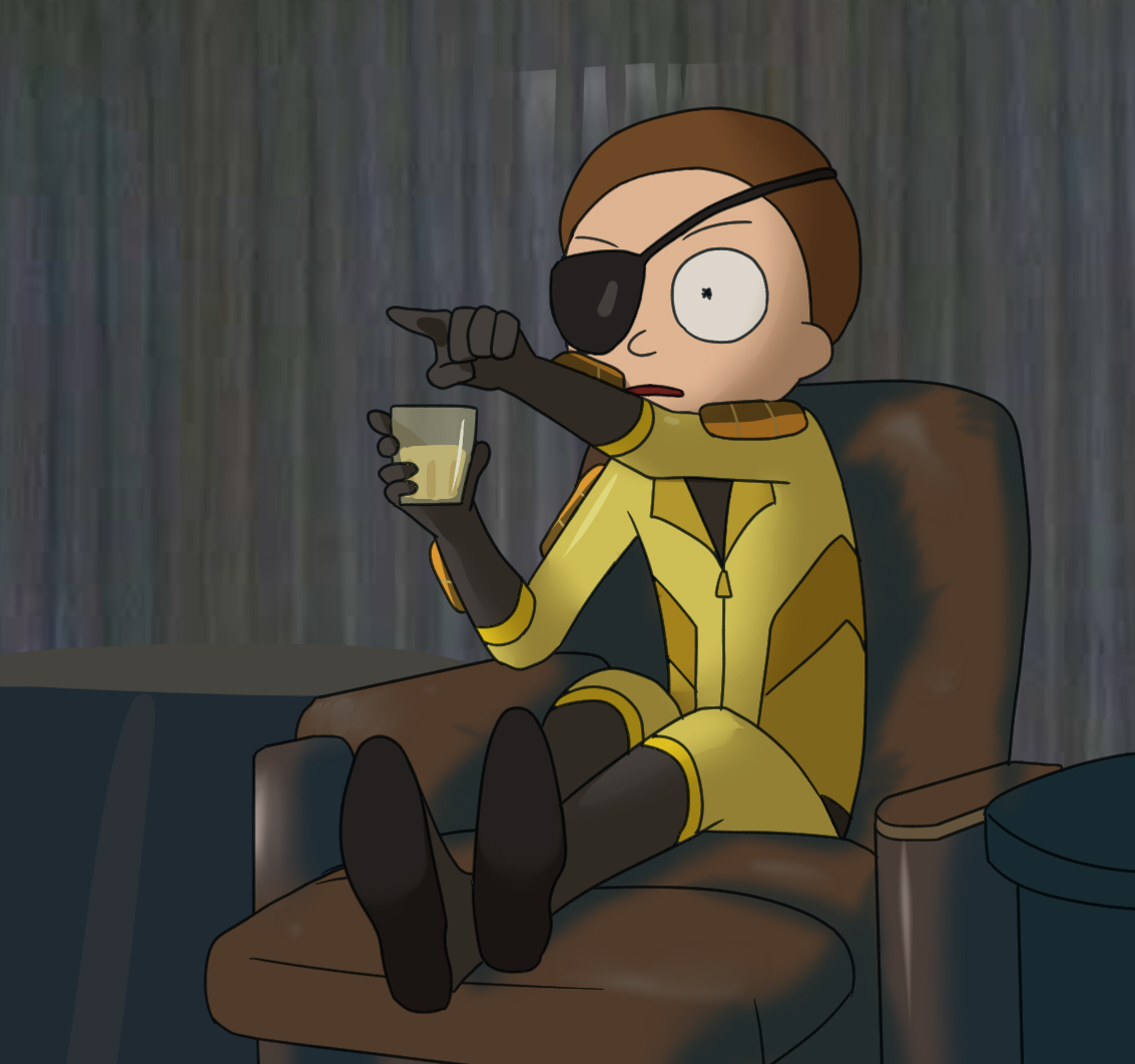 Megaseed_8's tweet photo. evil Morty seen Trump get shot. https://t.co/jpTOcW0Blu