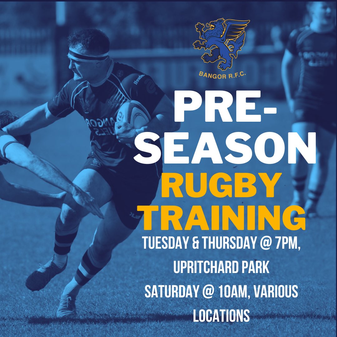 BangorRFC's tweet photo. 💪 ITS TIME!!💪

SENIOR PRE-SEASON is back from this Tuesday onwards😍

New members of all positions and experience levels are welcome as well as our current members, contact our pages if you need any more info🥵

See you on Tuesday! #BGUTHB https://t.co/tHmRO63tGu