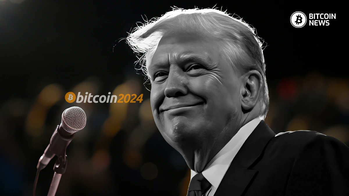 BitcoinNewsCom's tweet photo. JUST IN: Trump confirms he will still be speaking in person at the Bitcoin Conference in two weeks. https://t.co/hblyIWfVlP
