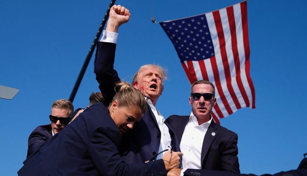 If this isn’t one of the most striking and iconic presidential photos ever taken, I’m not sure what is.

This photo is destined to be seen for decades to come.

Despite facing numerous allegations, imprisonment attempts, and now an assassination attempt, he stays fighting.