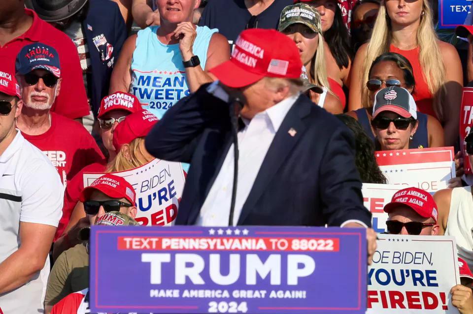 TheSun's tweet photo. 'Trump's literally taken a bullet for his country - an election win is sealed,' writes @PiersMorgan in his latest #PiersUncensored column https://t.co/0Kpk6laU68 https://t.co/hjeyxluw02