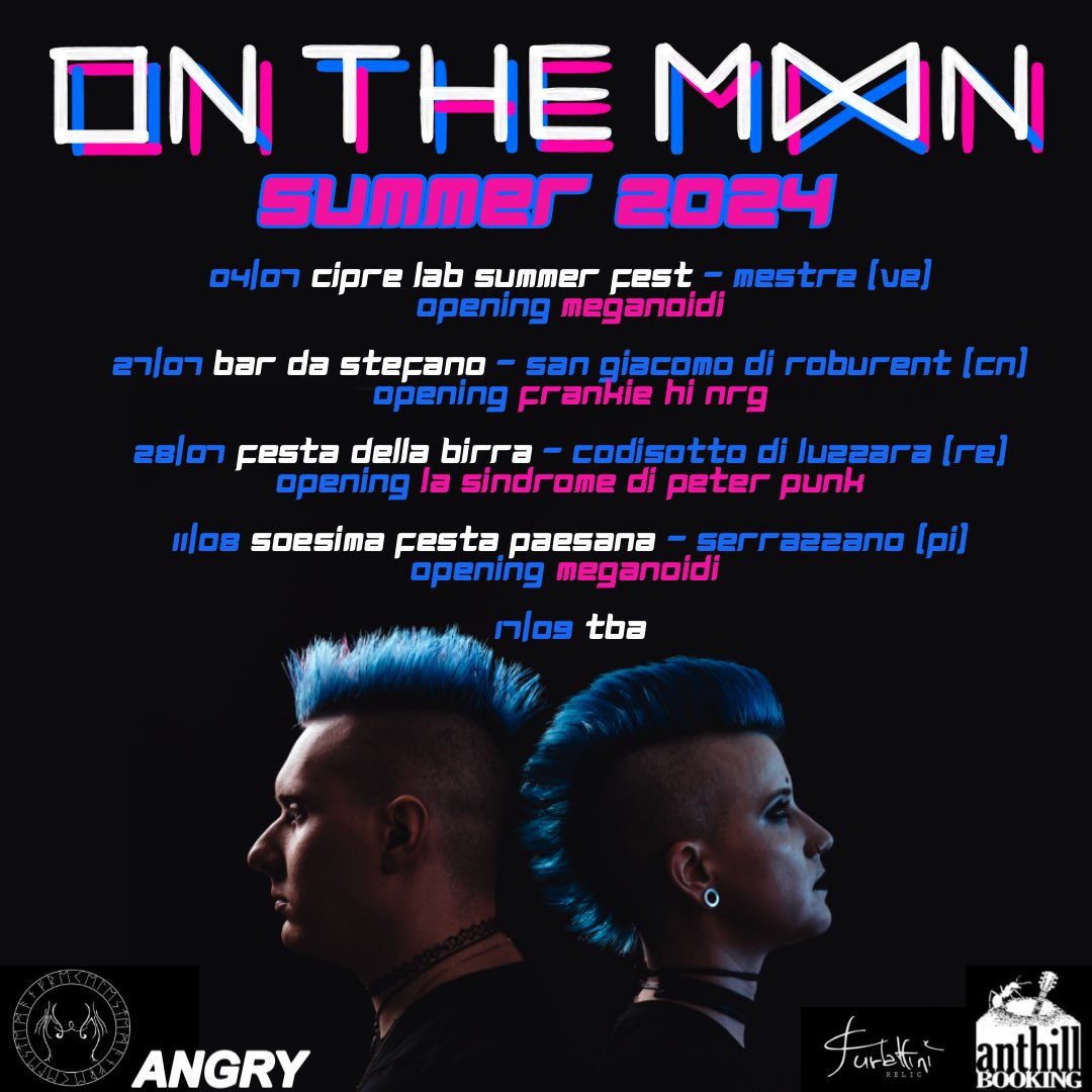 Onthemoonland's tweet photo. AGGIORNAMENTO DATE

🗓️ 27/07 - Bar Stefano
🎤 opening @frankiehinrgmc 
📍 S.Giacomo di Roburent (CN)

🗓️ 28/07 - FDB
🎤 opening La Sindrome Di Peter Punk
📍 Codisotto (RE)

🗓️ 11/08 - 50ª Festa paesana
🎤 opening @MeganoidiBand 
📍 Serrazzano (PI)

#onthemoon #live #calendario https://t.co/GClSnoZi48