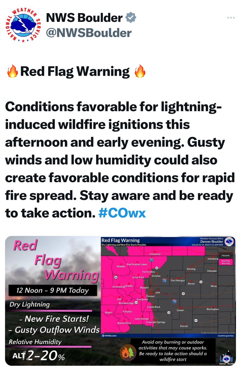 We are under a red flag warning today.