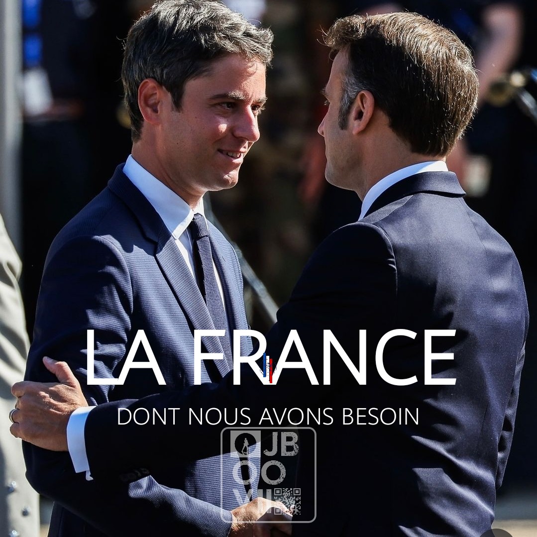 Emmanuel, Gabriel,
L'idée que nous nous faisons d'une France Forte, de la Réussite, de l'Unité, des Lumières.