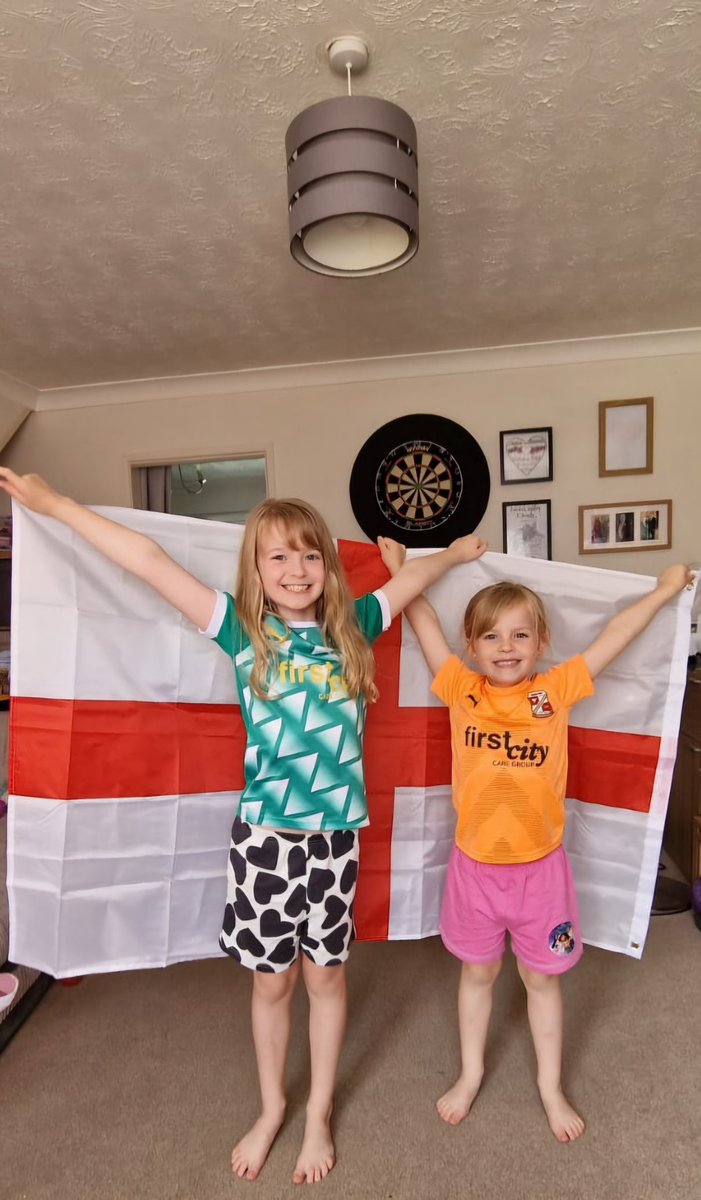 #SSNThreeLions 

Emilie and Maisie are buzzing for the game! Come on England!!