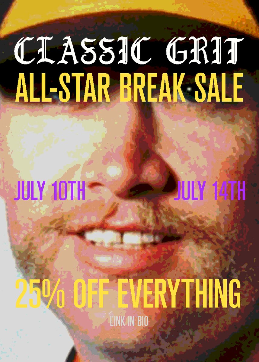 classic_grit's tweet photo. Last call! Our All-Star Break Sale ends at midnight PT tonight. Free shipping on orders of $75 or more.

#grit #classicgrit #classicgritbaseball #classicgritcrew #allstarbreak https://t.co/TcUF7WtQjj