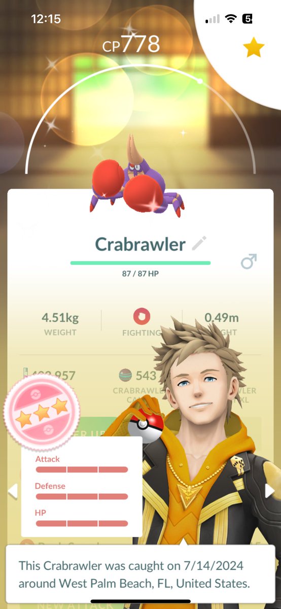 Max_Mylz's tweet photo. My auto catcher caught me a wild shundo crabrawler?!?!?!!?! https://t.co/5qsVKHIwSu