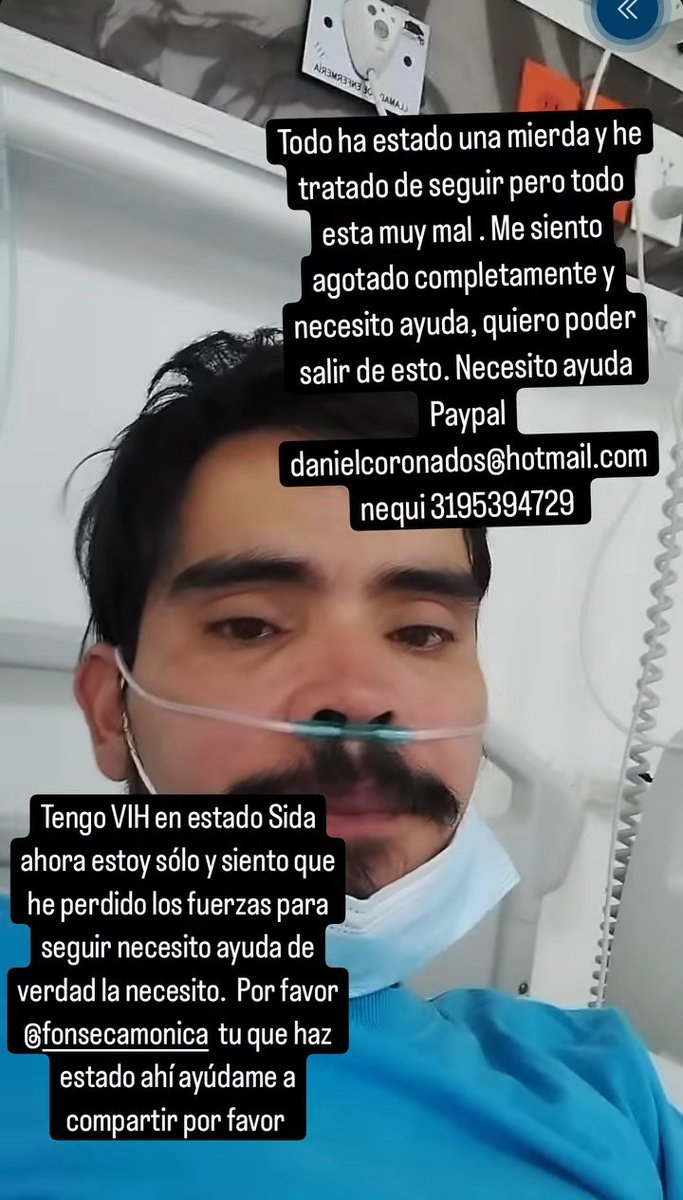 LeonelArcia1's tweet photo. José Daniel Coronado se encuentra ingresado en un Hospital en Colombia.

Quien pueda colaborar para costear gastos medicos, totalmente agradecidos; 👏⬇️

 Paypal: danielcoronados@hotmail.com 
 Nequi: 3195394729. 

(Tengo el permiso de publicar su nombre, foto y datos).

✨👏 https://t.co/silmyK8ggS