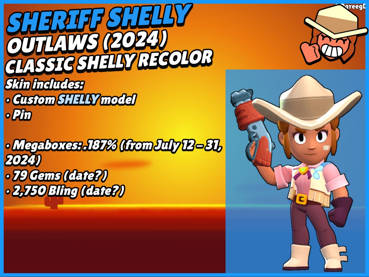Dgreegd's tweet photo. #ClassicBrawl is here! We have:
Reloaded Ricochet from 2019
Deputy Brock from 2020
Boomer Dynamike from 2021
& Sheriff Shelly from 2022
#BrawlStars #BrawlStarsDesign #BrawlStarsRico #BrawlStarsBrock #BrawlStarsDynamike #BrawlStarsShelly #Outlaws https://t.co/8pYT6XHqLm
