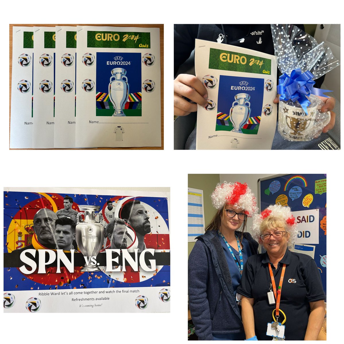 NickiKershaw87's tweet photo. Few snacks for the ๐ด๓ ง๓ ข๓ ฅ๓ ฎ๓ ง๓ ฟ match tonight for ribble ward and a little quiz that some of the lads had taken part in. Little fun with the England wigs tooโฆ@WeArePendleview @WeAreLSCFT #teamribble https://t.co/wHTNCHK3v6