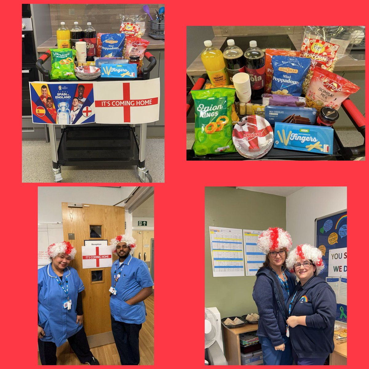 NickiKershaw87's tweet photo. Few snacks for the ๐ด๓ ง๓ ข๓ ฅ๓ ฎ๓ ง๓ ฟ match tonight for ribble ward and a little quiz that some of the lads had taken part in. Little fun with the England wigs tooโฆ@WeArePendleview @WeAreLSCFT #teamribble https://t.co/wHTNCHK3v6