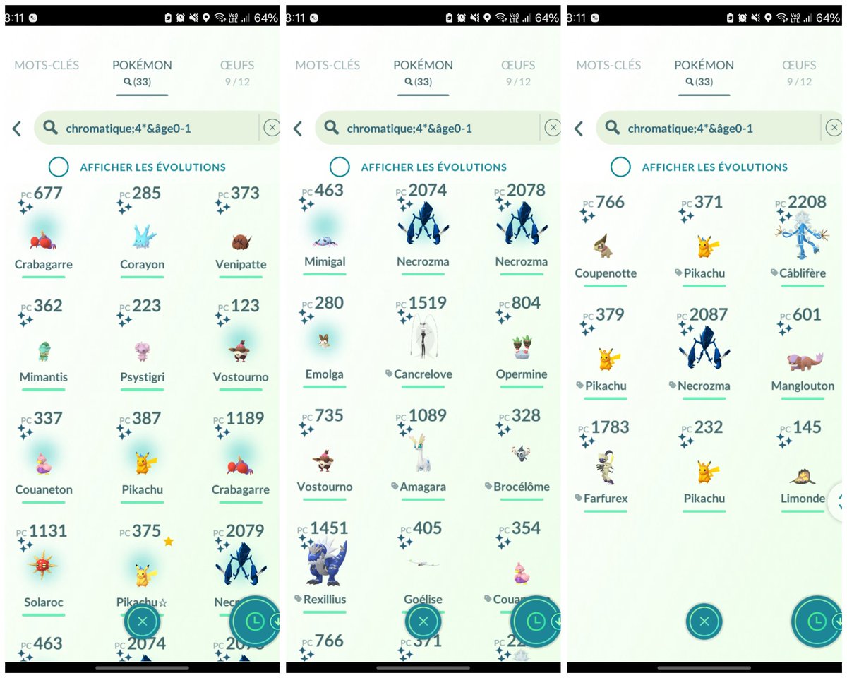 Chourryx's tweet photo. Bilan du #PokemongoFest2024 globalement satisfaisant, le plus grand regret étant de n'avoir pu avoir toutes les UC shiny le jour 1 (j'aurais aimé tenter de nouveau ma chance le jour 2, c'était l'occasion ou jamais pour avoir les exclusivités de l'hémisphère sud) https://t.co/sxi8NYR1Ry