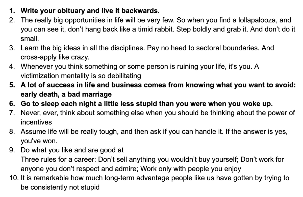 Charlie Munger did life right. 

Here are the 10 best Mungerisms from the architect of Berkshire of Hathaway.