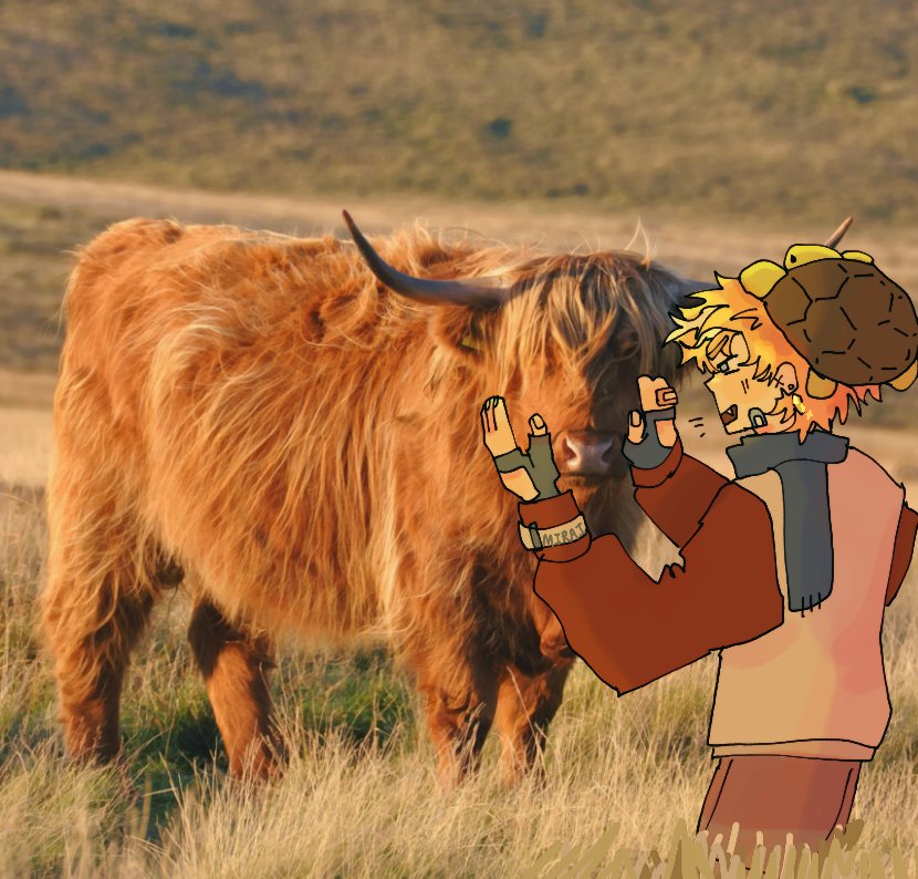 swaggieststairs's tweet photo. i awaken from my slumber... chommy. petting cow..‼️‼️‼️ hit reblog🔥 #tommyinnitfanart . https://t.co/pHlWXr7EYk