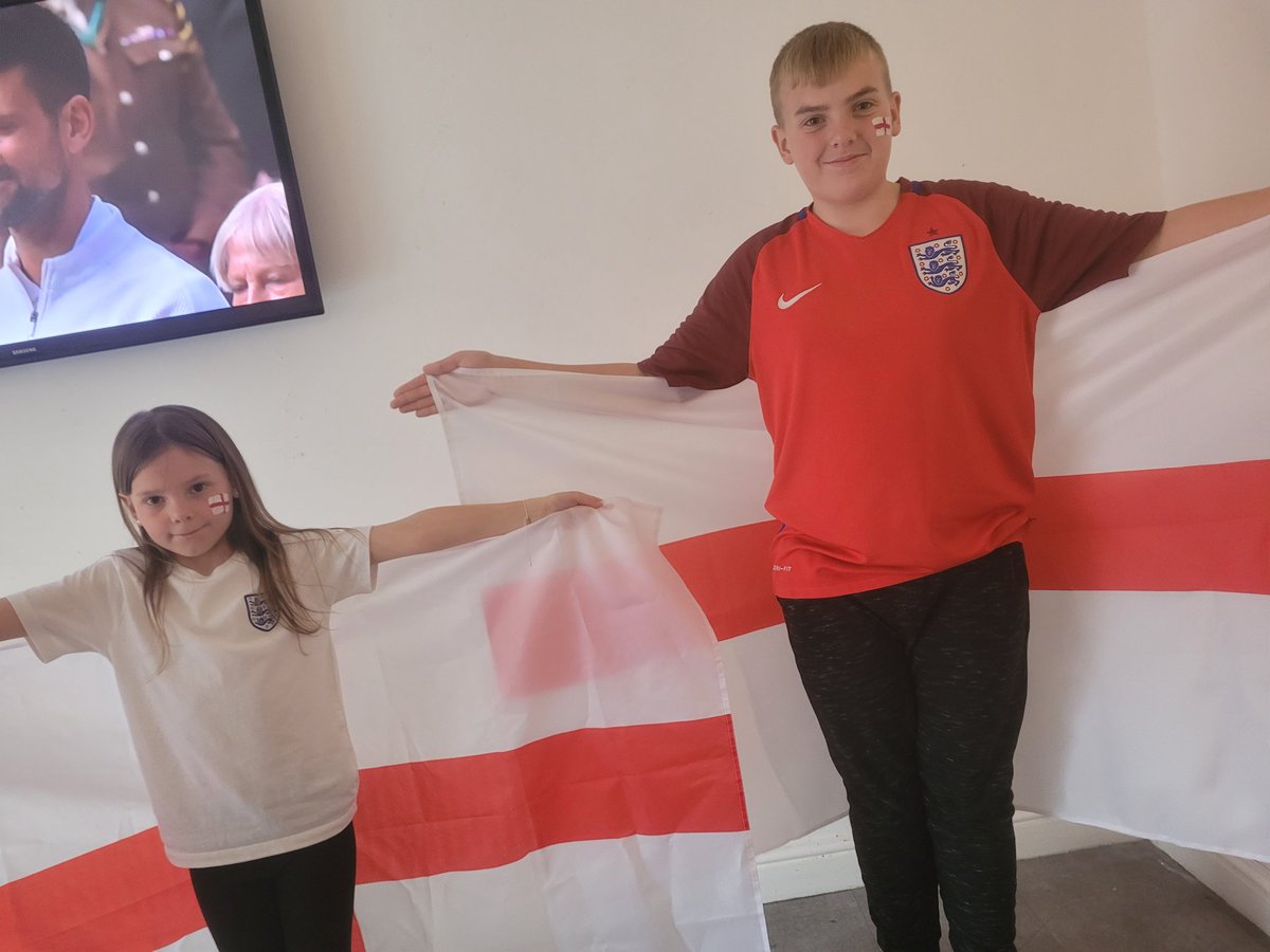 stokey1987's tweet photo. Lucas &amp; Evie England ready #SSNThreeLions https://t.co/G5xdTa9lqm
