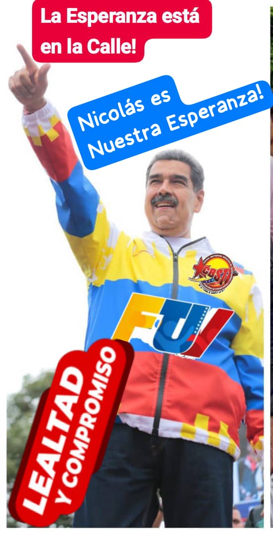 #14Jul  Contra el bloqueo y las sanciones; y por el Socialismo...La #FTUV y #VenezuelaUnidaAvanza

¡Crecemos juntos como país! Por eso #YoSoyFtuv y ¡Nicolás es Nuestra Esperanza!
<a href="/cbolivariana/">Central Bolivariana CBST</a> <a href="/FtuvOficialVe/">Federación FTUV</a> 
<a href="/NicolasMaduro/">Nicolás Maduro</a> <a href="/MPPEU_Ve/">MPPEU_Ve</a>
<a href="/CELopez1112/">Carlos Lopez</a> <a href="/yonemedina2512/">Yoneida Medina</a>