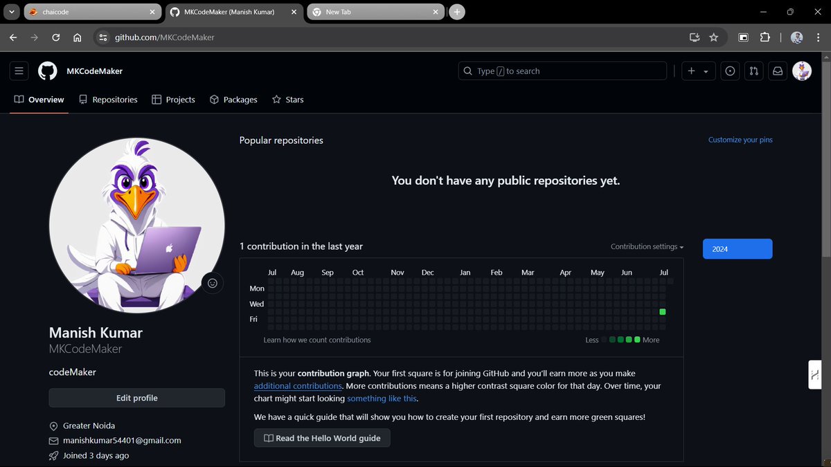 theCodeMaker_7's tweet image. #Day3 Just discovered how to save and work with Github for Javascript on Chai aur Code!
🚀 Explore step-by-step guidance for a seamless coding experience .
#JavaScript #Git #webdevelopment #coding #programming #letsconnect