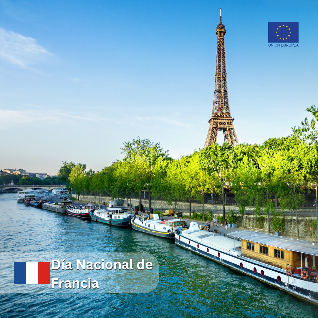 🇫🇷 Joyeux 14 juillet à la France! 🇫🇷
Hoy celebramos la historia y cultura de Francia, uno de los países fundadores de la Unión Europea. Juntos, seguimos construyendo una Europa fuerte y unida🇪🇺.