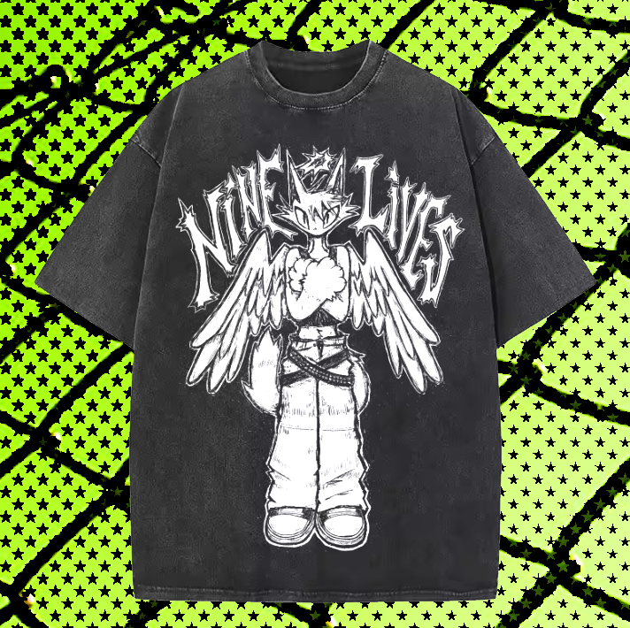 In addition to the tank, I also have an oversized acidwash variant of the Nine Lives Shirt for Pre0rder! Go check it out! :333333