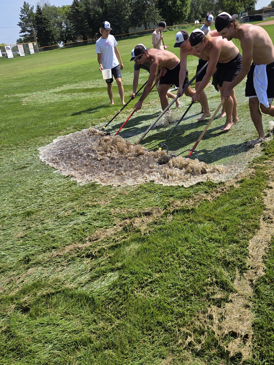 Game time pushed back to 3:00 as we try remove Cubby lake from left field!! <a href="/StreakBaseball/">New Munich Baseball</a> <a href="/SCLBaseball/">Stearns County League Baseball</a> <a href="/MinnBaseball/">Minnesota Baseball Association</a>