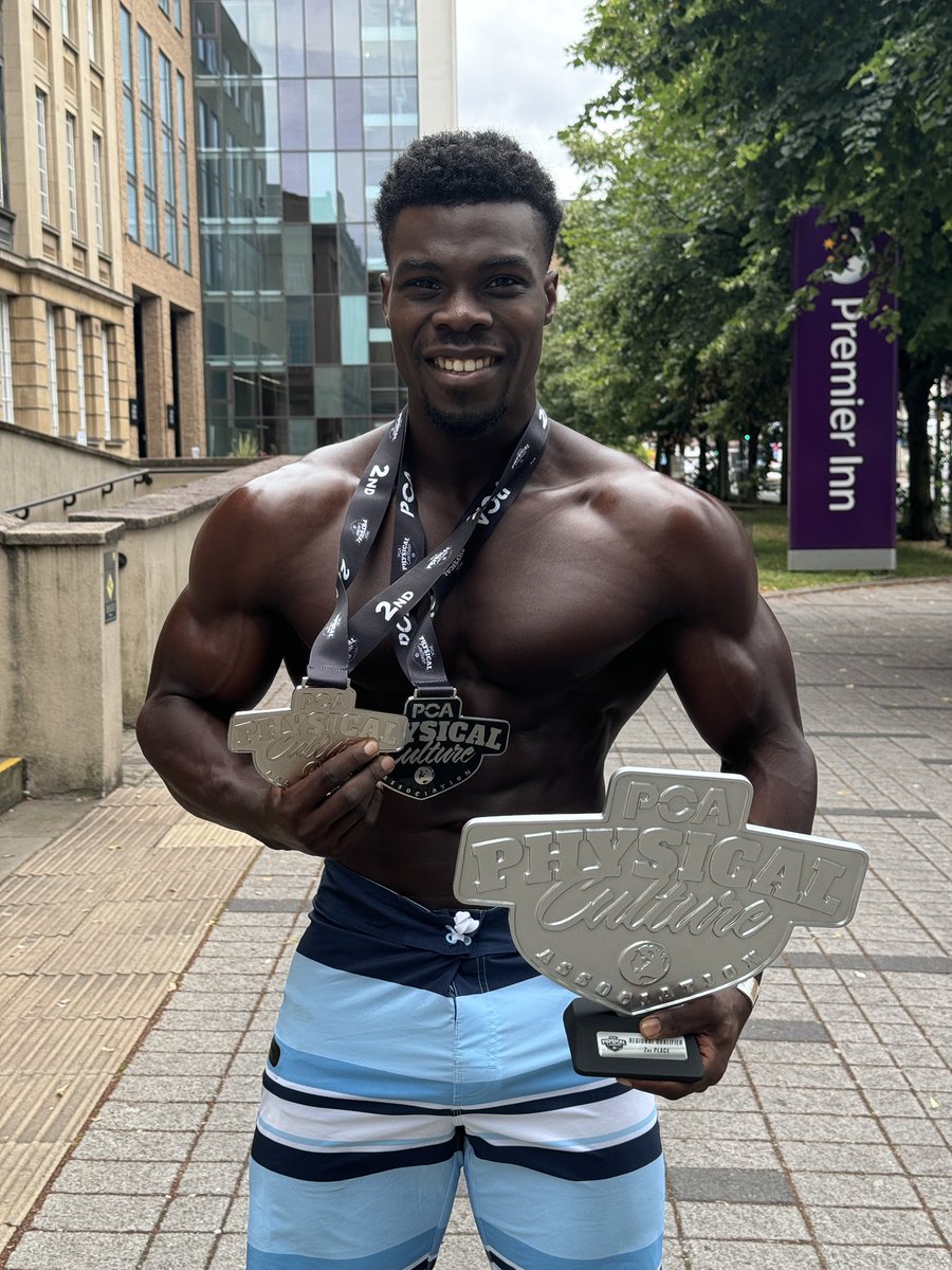 baousman's tweet photo. Last time I wanted to compete, I was half way through prep when Covid happened. I finally found the strength to do it again after over 6 years. It’s been a tough prep but well worth it with today’s result and we strive to be better for the next show. Thank you all 4 d support 🙏🏾 https://t.co/YemH32CGUv
