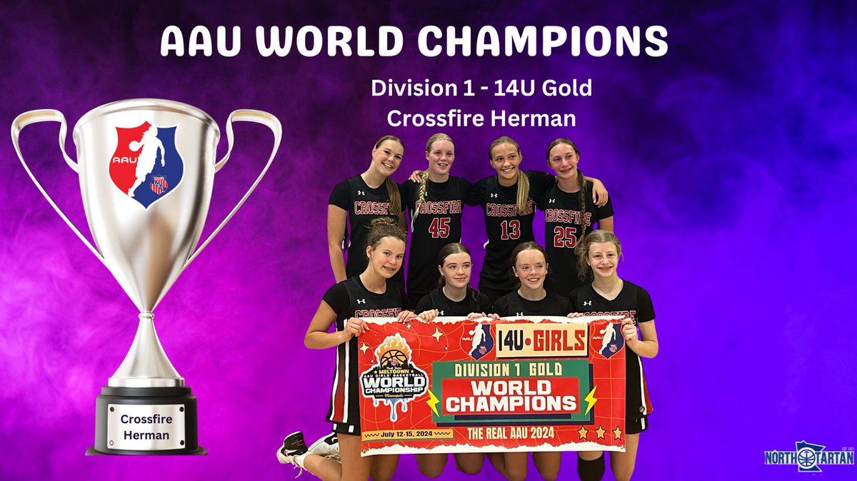 North Tartan (@northtartan) on Twitter photo A champion has been crowned!! Congratulations to the Meltdown AAU World Champions <a href="/CrossfireGHoops/">Crossfire Girls Hoops MN AAU</a> Herman!! A champion has been crowned!! Congratulations to the Meltdown AAU World Champions <a href="/CrossfireGHoops/">Crossfire Girls Hoops MN AAU</a> Herman!!