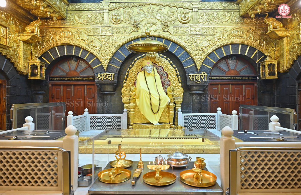 SSSTShirdi's tweet photo. *!! ॐ साई राम !!*
*श्री साईबाबा संस्थान विश्वस्त व्यवस्था,शिर्डी*
*!! ॐ Sai Ram !!*
*Shri Saibaba Sansthan Trust, Shirdi*
≈≈≈≈≈≈≈≈≈≈≈≈≈≈≈≈≈
 *आरती :- शेजारती
*रविवार १४ जुलै २०२४*    
*Aarti :-Shejarati* 
 *Sunday 14 July  2024* https://t.co/HfN88weMYc