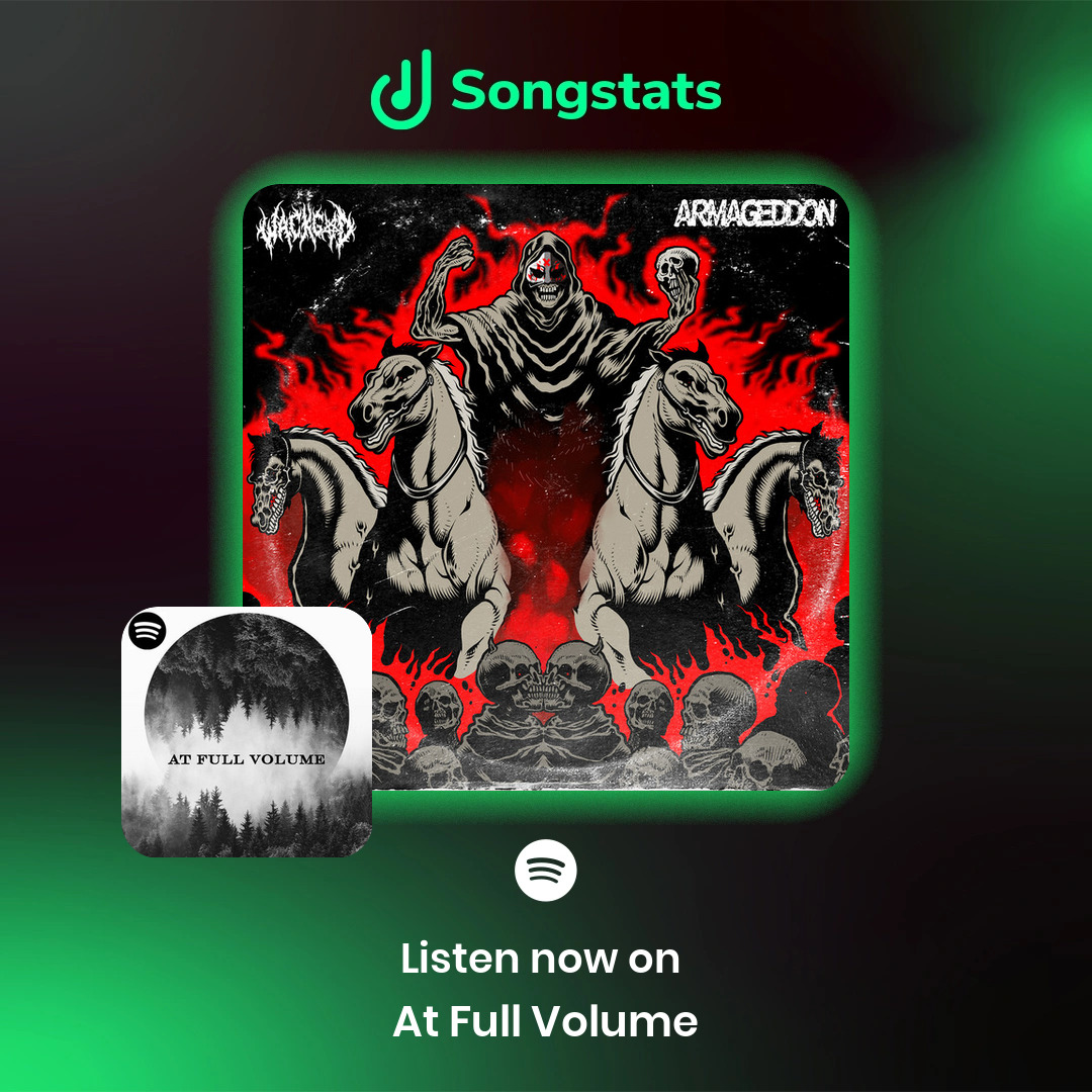 SongstatsApp's tweet photo. @wackgxdofficial Love your new release!! "Armageddon" was added to 'At Full Volume' with over 9985 Followers on Spotify! See all your stats on the Songstats App. https://t.co/BYm2i7I0gI