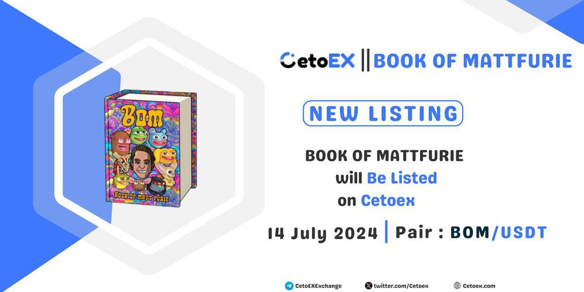 $BOM will be LISTED on CetoEx

cetoex.com