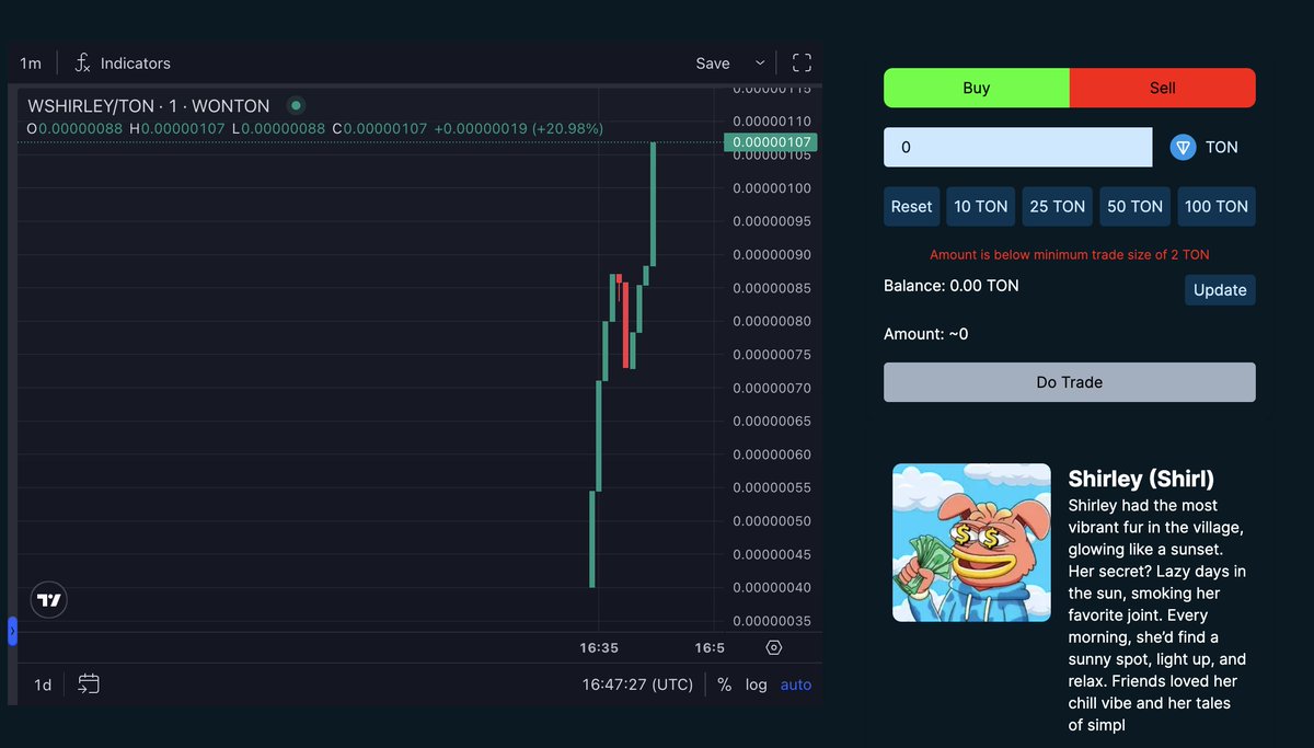 shirleyonton's tweet photo. We are live on @wontondotfun !
Join the Shirley community and a grab a bag!
#wonton #TONCOIN #TON #memecoin #defisummer2024 https://t.co/ZhdT1Jk8nR