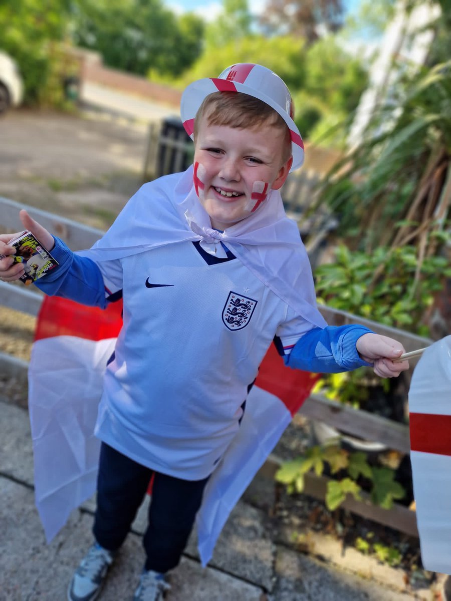 S_D_Lambert's tweet photo. Hugo will be cheering on the @England team today. Here is some pictures from when his aunty Hana took him to the friendly v Bosnia 🇧🇦 ITS COMING HOME! #SSNThreeLions https://t.co/wgKhSAlfVt