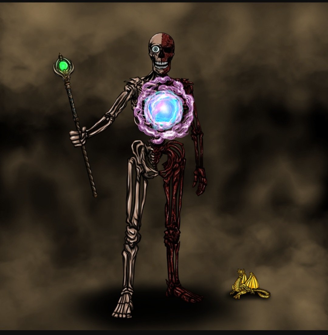 RP_BFTD's tweet image. GM! Had to snipe up this #CryptAvatar this morning, price was good but rarity was even better! Good vs. Evil skin, the Arcane Orb, Lokis Sceptre, but only baby dragon headwear in the collection! #CryptNFT