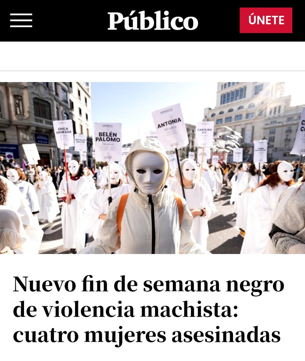 ester_cg's tweet photo. 📢 A LAS MUJERES NOS ESTÁN ASESINANDO! 👇
#violenciamachista https://t.co/vBEEgdQ24L a través de @publico_es https://t.co/JVCYhthvl0