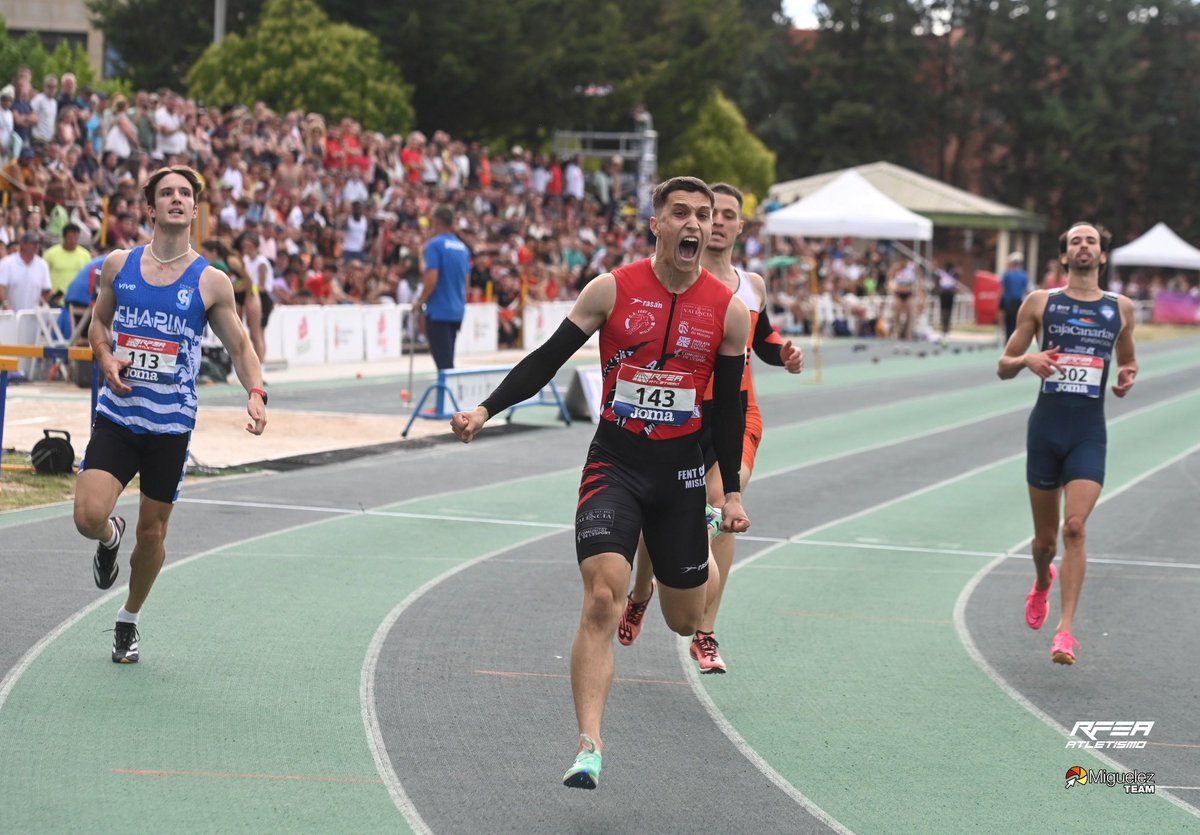 atletismoRFEA's tweet photo. 𝐕𝐀𝐘𝐀 𝐂𝐀𝐑𝐑𝐄𝐑𝐎́𝐍 𝐃𝐄 @juankk23_ 😨

Ha volado hacia el título🥇 de campeón de España sub23 con 20.55 (+1.1) 🏃🏽‍♂️

👉🏼 Récord de los campeonatos y marca personal 🥳
👉🏼 3º sub23 🇪🇸 de la historia
👉🏼 4º absoluto 🇪🇸 de la historia

Enhorabuena ‼️

📺 @LaLigaPlus 
📊 https://t.co/JvT1Vu2MoH