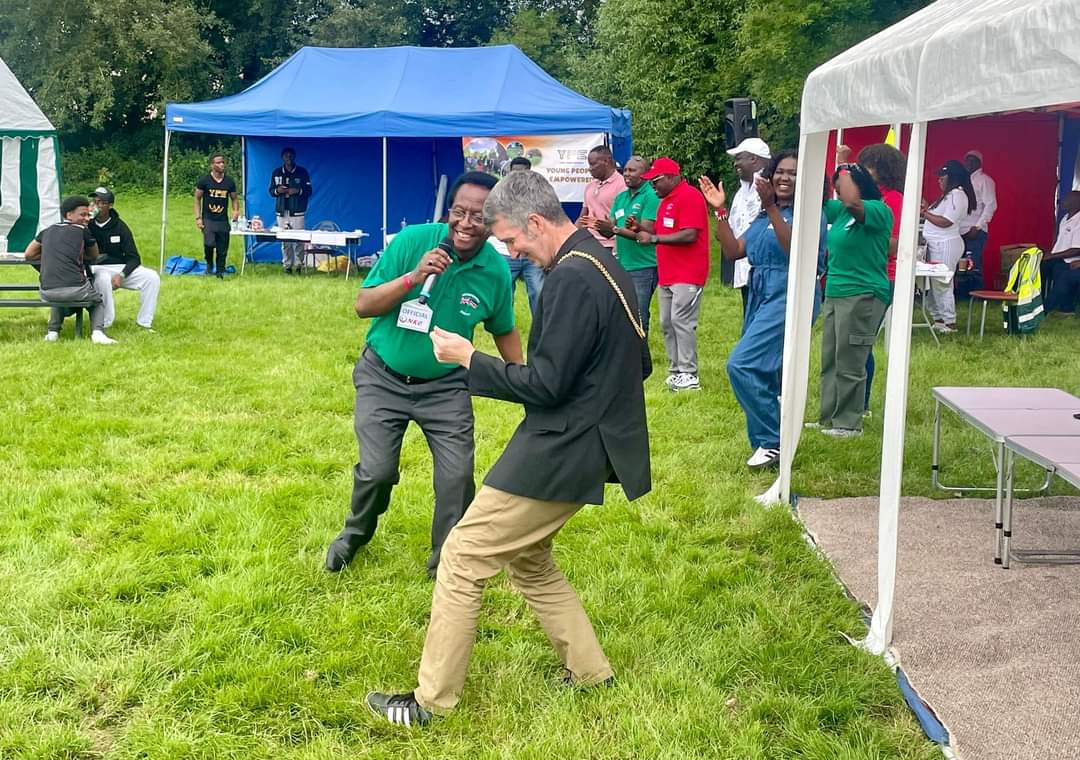 marianne_kimani's tweet photo. Northampton Kenyans (and friends) summer party in the park.
His Worship The Mayor and Mayoress graced the occasion. This mayor is a man of the people #dancingmayor He tried to run against Kenyans, not a good idea 🤣. We had so much fun. https://t.co/7OBkbTalB9