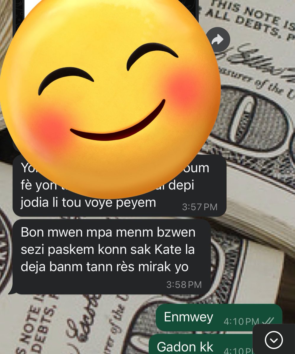 tifanmXla's tweet photo. Dènye zelle carte la se mw kap depoze ‘l!
Mirak , aprè li finn resevwa prodwi li
Kòb komanse al rantre nan main’l 😌😊
#SundayTestimony https://t.co/iG4PN9PXAG