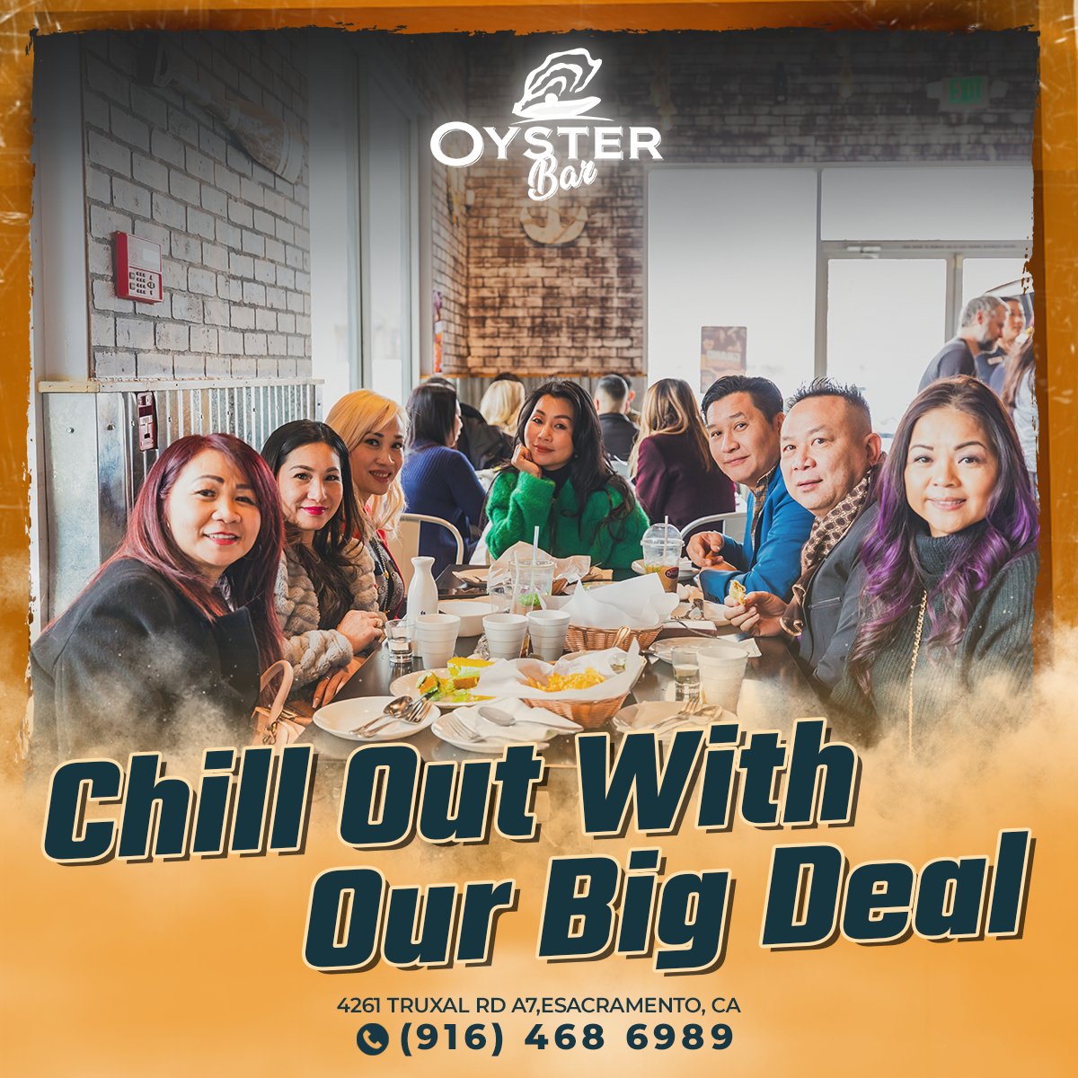 OysteBarSac's tweet photo. CHILL OUT WITH OUR BIG DEAL

HAPPY HOUR at Oyster Bar runs from 4 P.M. to 7 P.M. every day - All beers are just $7.25.
Got plans to meet up with friends? Pick Oyster Bar's prime time to enjoy drinks with friends and kick off endless fun.

--------------------------
 📞Message us https://t.co/oxNLYLbAyN