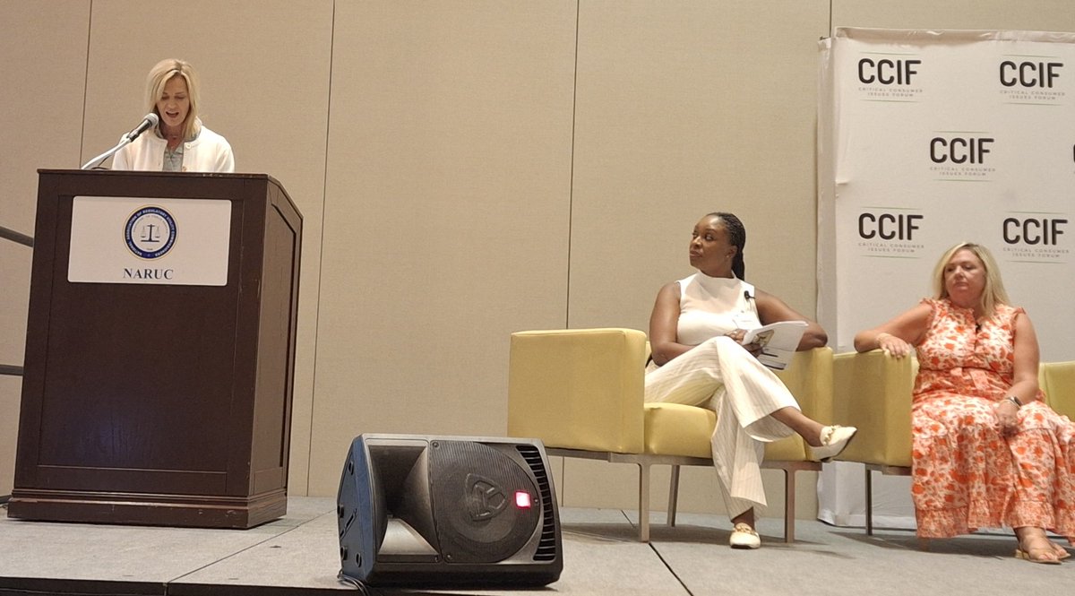 NARUC's tweet photo. President @fedorchak4ND attended the CCIF breakfast in collaboration with four NARUC staff subcommittees. She stated: "Today’s dialogue was an excellent way to demonstrate the value of collaboration among CCIF’s 3 core groups." #NARUCSUMMER24