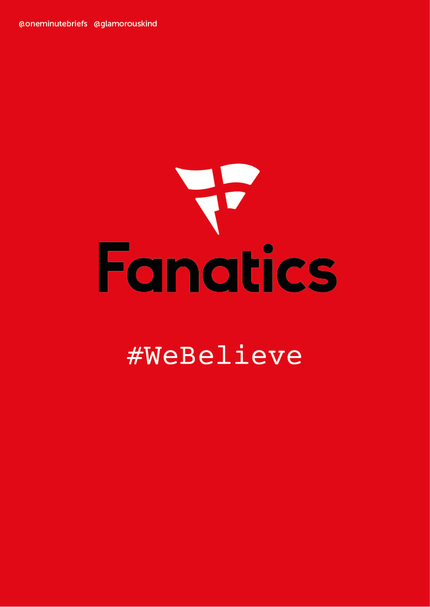 glamorouskind's tweet photo. @OneMinuteBriefs
Belief - Brief //  Create posters for
@Fanatics_UK
that bring to life how it feels as a fan going into a tonight’s big game #FanaticsFinal https://t.co/aJTE5SV1FI