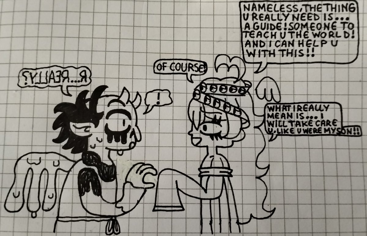 MaieseNoemi's tweet photo. Seraphim Emy x Nameless (Fake Pep of Hell Tower AU)
Sometimes, she's a sort of motherly figure with him or other demons in bad conditions as him! She might be young, but she's caring!👼❤️🩹
#pizzatower #Pizzatowerfanart #pizzatowerau #fakepeppino #helltower #au #oc #Ocxcanon https://t.co/WYt9ZlfNWg