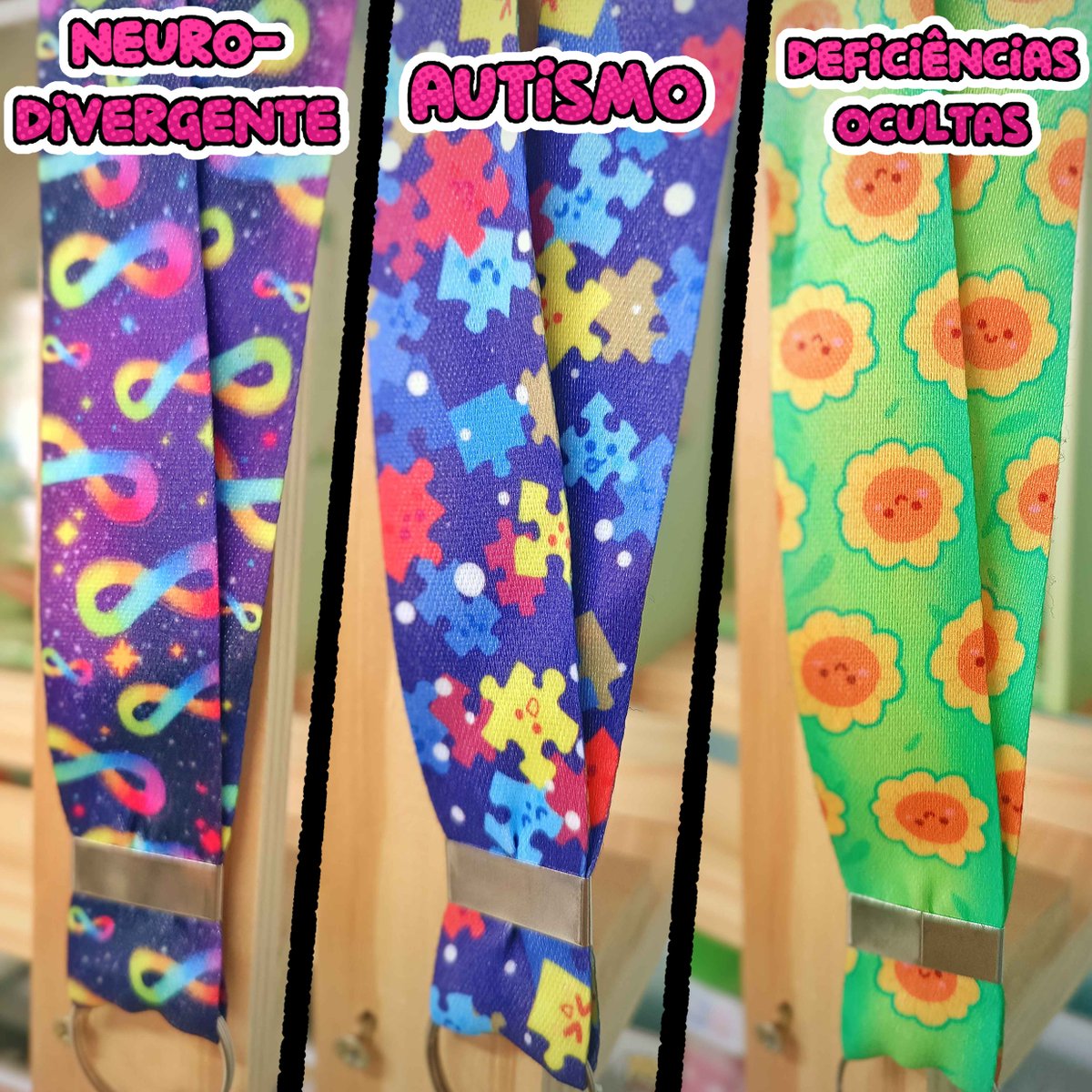 DragonitoStudio's tweet photo. Uma espiadinha em como ficaram nossos novos cordões para crachá! 🥰

Estes cordões são direcionados para pessoas:
🔹Neurodivergentes
🔹Autistas
🔹Com deficiências ocultas

Garanta o seu na mesa 119 no Anime Friends!
De 18 a 21 de Julho no Distrito Anhembi em São Paulo! https://t.co/qLxY27XhP5