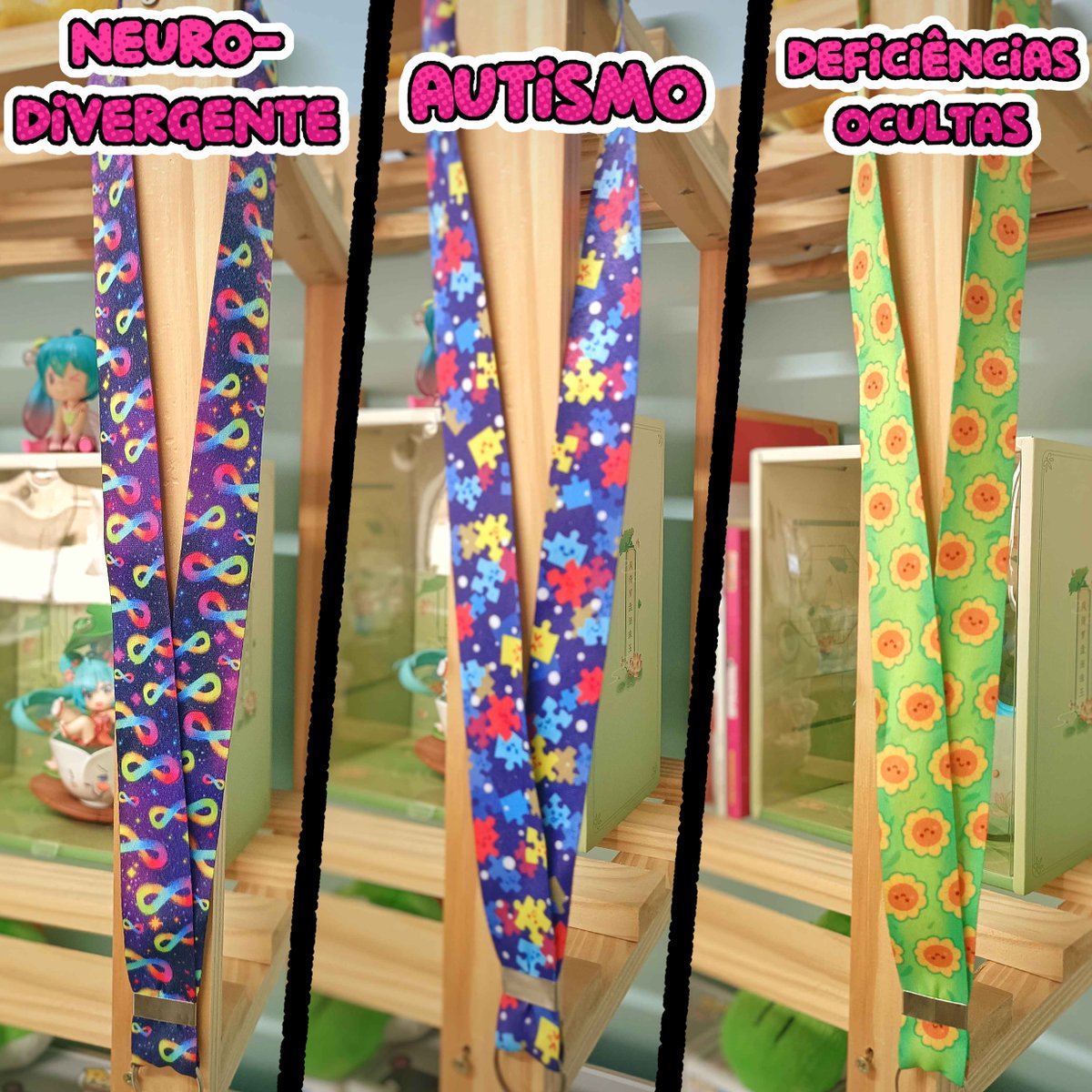 DragonitoStudio's tweet photo. Uma espiadinha em como ficaram nossos novos cordões para crachá! 🥰

Estes cordões são direcionados para pessoas:
🔹Neurodivergentes
🔹Autistas
🔹Com deficiências ocultas

Garanta o seu na mesa 119 no Anime Friends!
De 18 a 21 de Julho no Distrito Anhembi em São Paulo! https://t.co/qLxY27XhP5