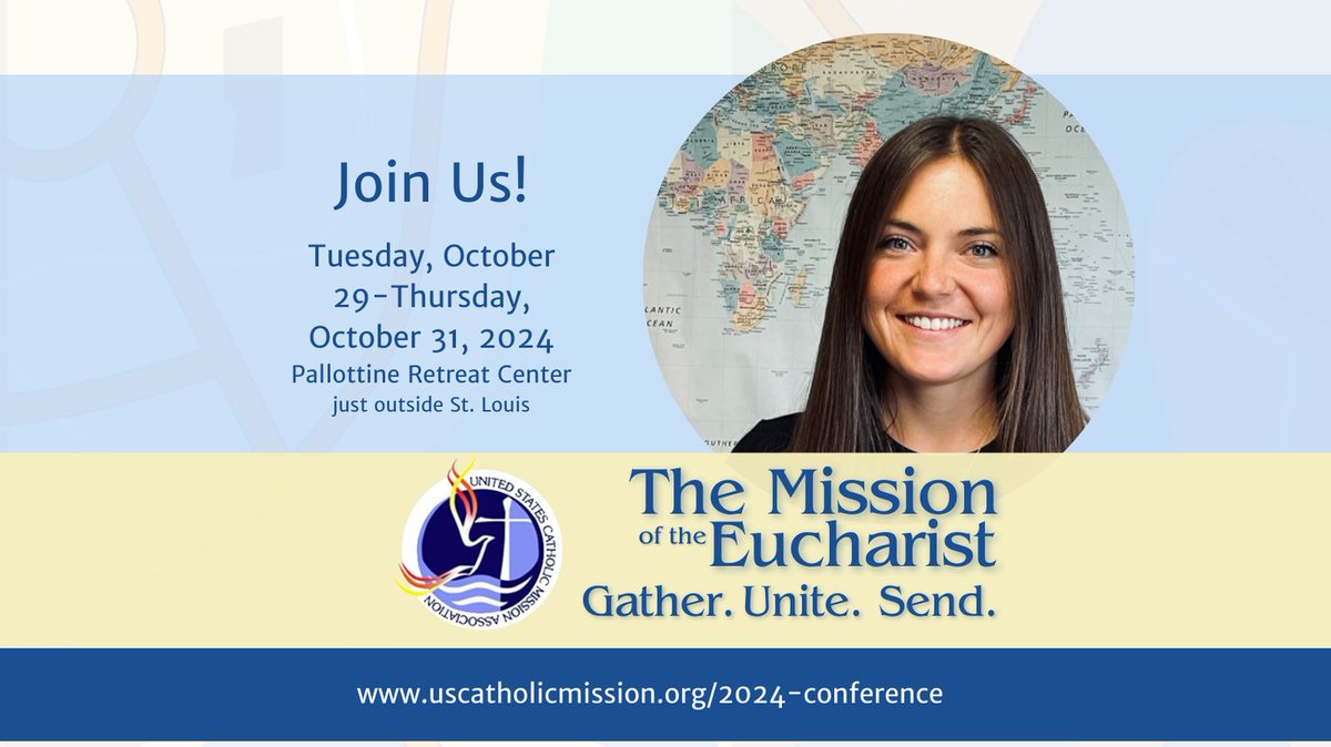 USCMA_DC's tweet photo. Gather with us just outside St. Louis this October as we carry the #EucharisticRevival into its Year of Mission! Lucca Kenyon invites all missionaries and faith leaders in our latest email.
https://t.co/yMFMvFv6zQ https://t.co/f2c1JG5y6q