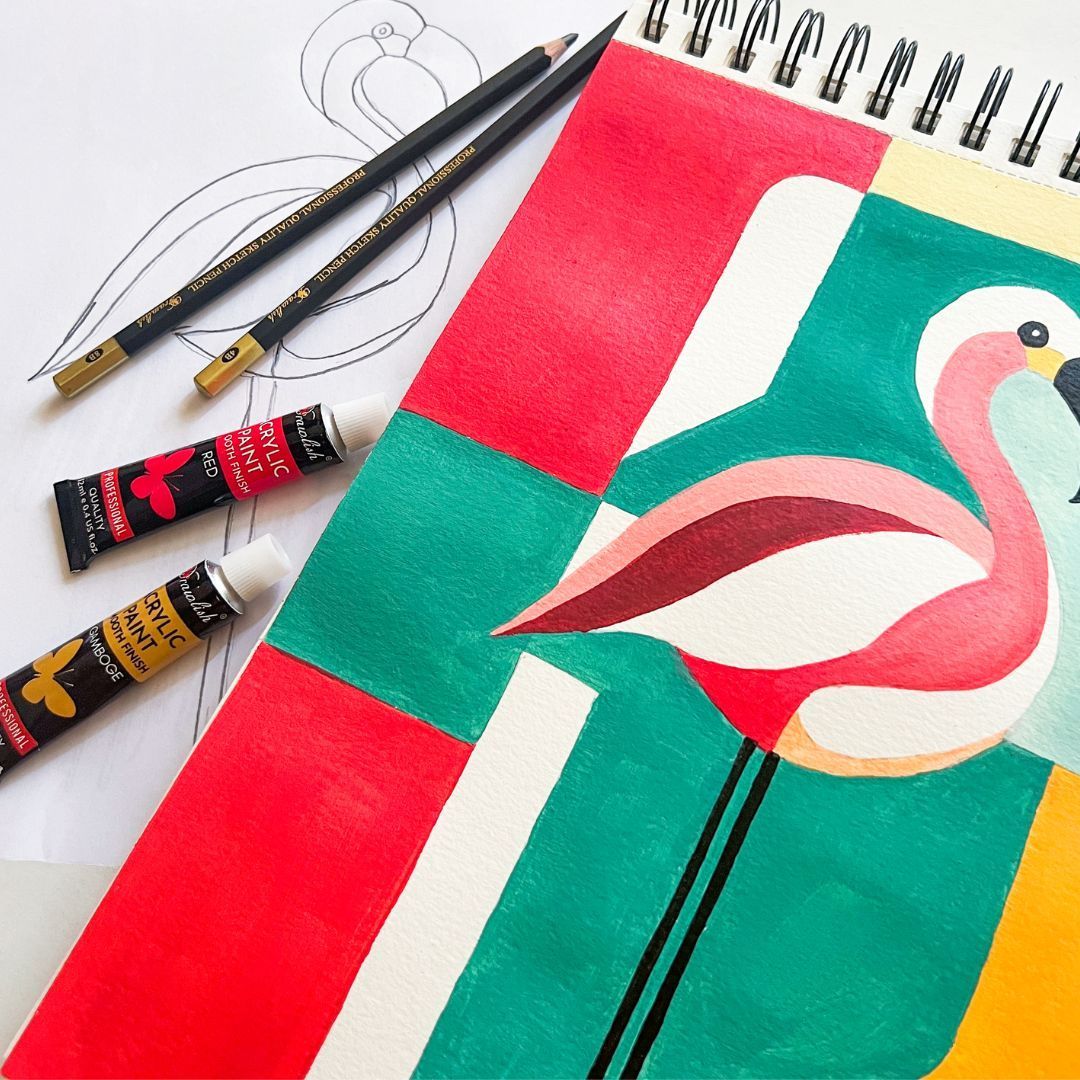 DrawlishArt's tweet image. Embrace boho vibes with a flamingo painting using Drawlish acrylic paint! 

#Drawlish #BohoArt #FlamingoPainting #acrylicpaint #sketchpencils #drawing #sketching #acrylicpainting #bohopainting #viral #artist