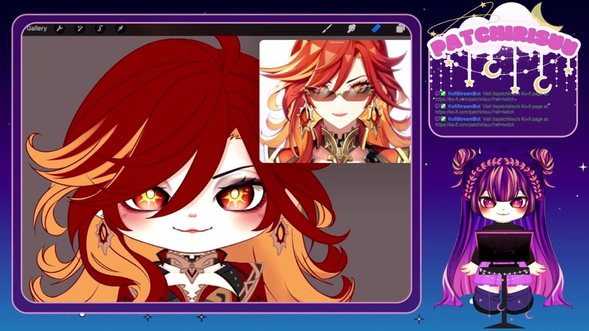 itsPatchirisu's tweet photo. Streaming!
https://t.co/l050YsE0sQ
Drawing Chibi Mavuika Sticker  from genshin https://t.co/dME0jeH4AD