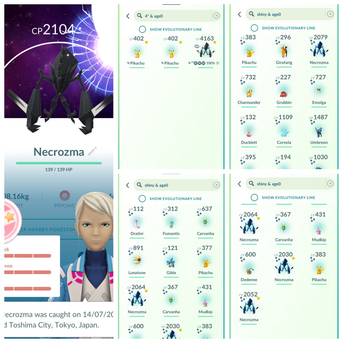 PoGoMick's tweet photo. Day 2: 25 shiny, 3 hundos. Focused more on raiding today.

Overall: 66 shiny, 7 hundos https://t.co/WwmwxdSxS0
